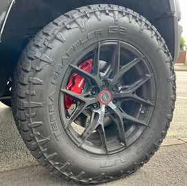 Alcon 2021+ RAM TRX 376x42mm Rotors 6-Piston Calipers Front Brake Upgrade Kit - Red